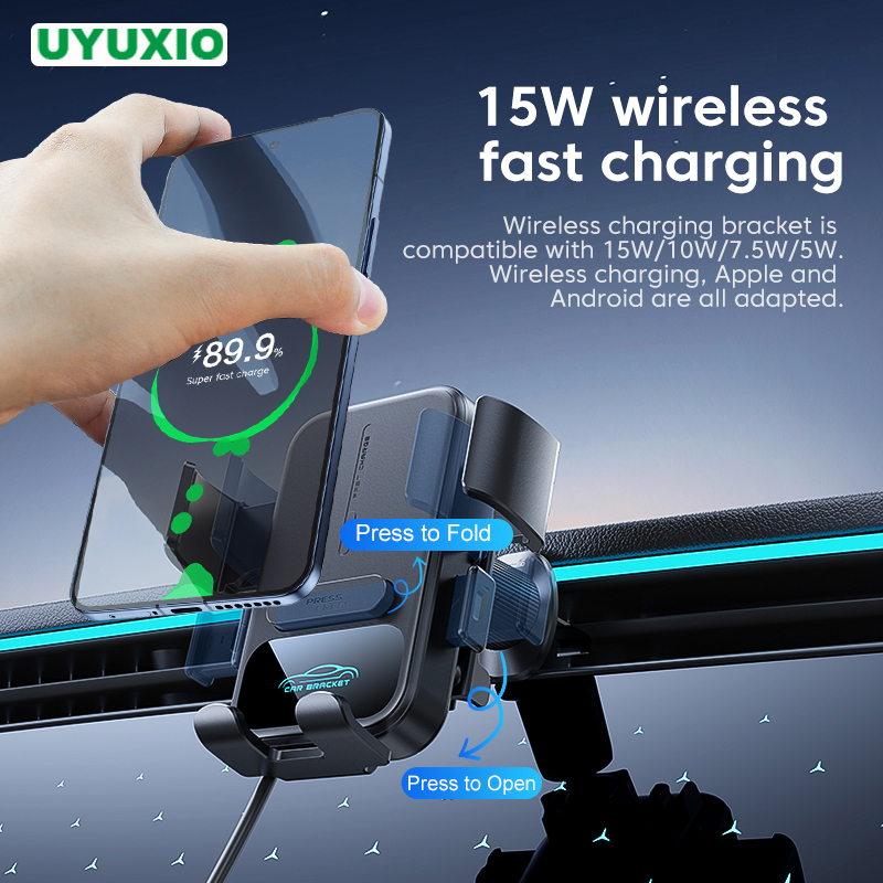 Wireless Car Charger Mount Fast Charging - UYUXIO – support de téléphone pour
