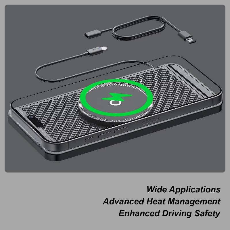Wireless Car Charger Mount Fast Charging - Chargeur sans fil magnétique pour voiture,