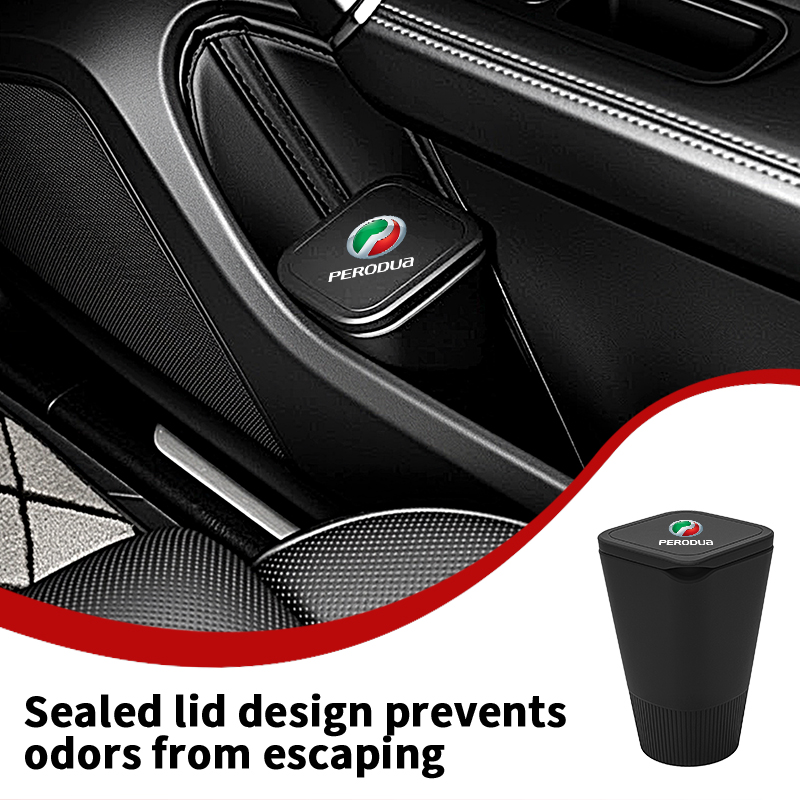Waterproof Car Trash Can With Lid - Poubelle de rangement pour portière de