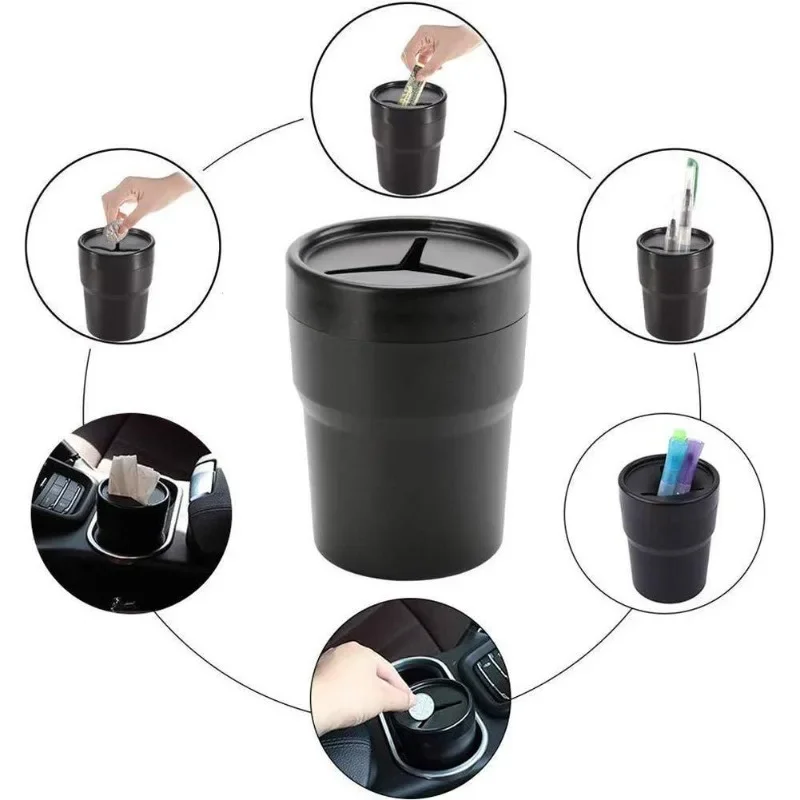 2 poubelles pour voiture avec  - Waterproof Car Trash Can With Lid avis et prix