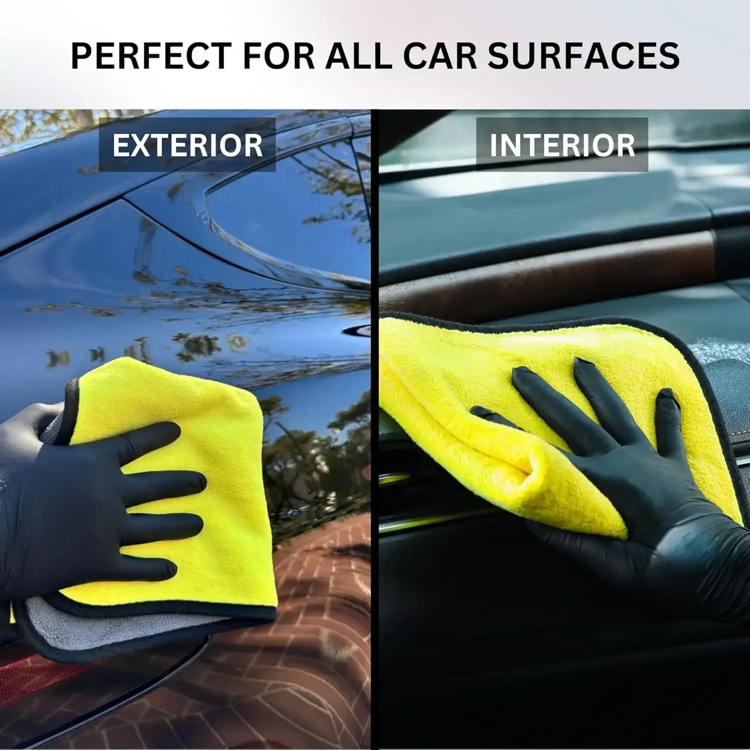 1/10 pièces Serviette microfib - Microfiber Car Drying Towel Super Absorbent avis et prix