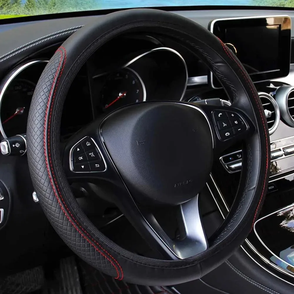 Housse de volant de voiture 37 - Car Steering Wheel Cover Anti Slip Breathable avis et prix