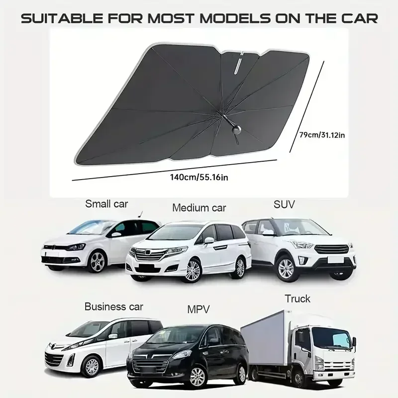 Parasol de voiture pliable, pa - Car Sunshade Windshield Umbrella Foldable avis et prix