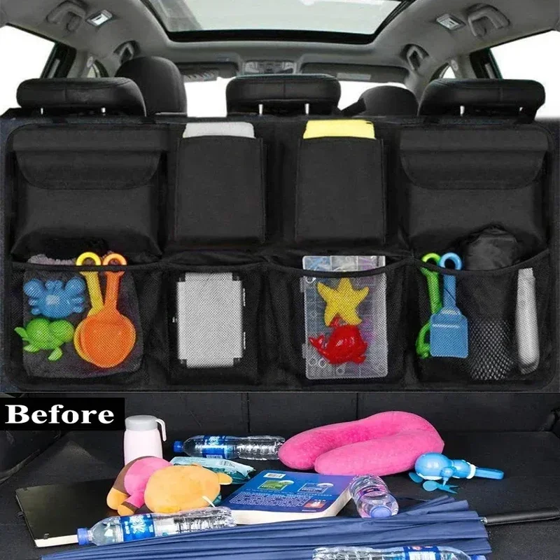 Sac de rangement pour siège ar - Car Trunk Organizer Foldable Storage Box avis et prix